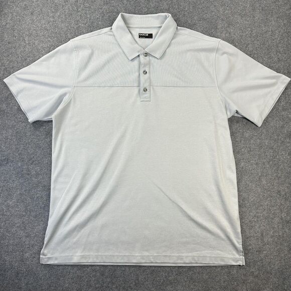 Bolle Polo Shirt Mens XL Light Gray Performance Golf Short Sleeve Polyester - Picture 1 of 9